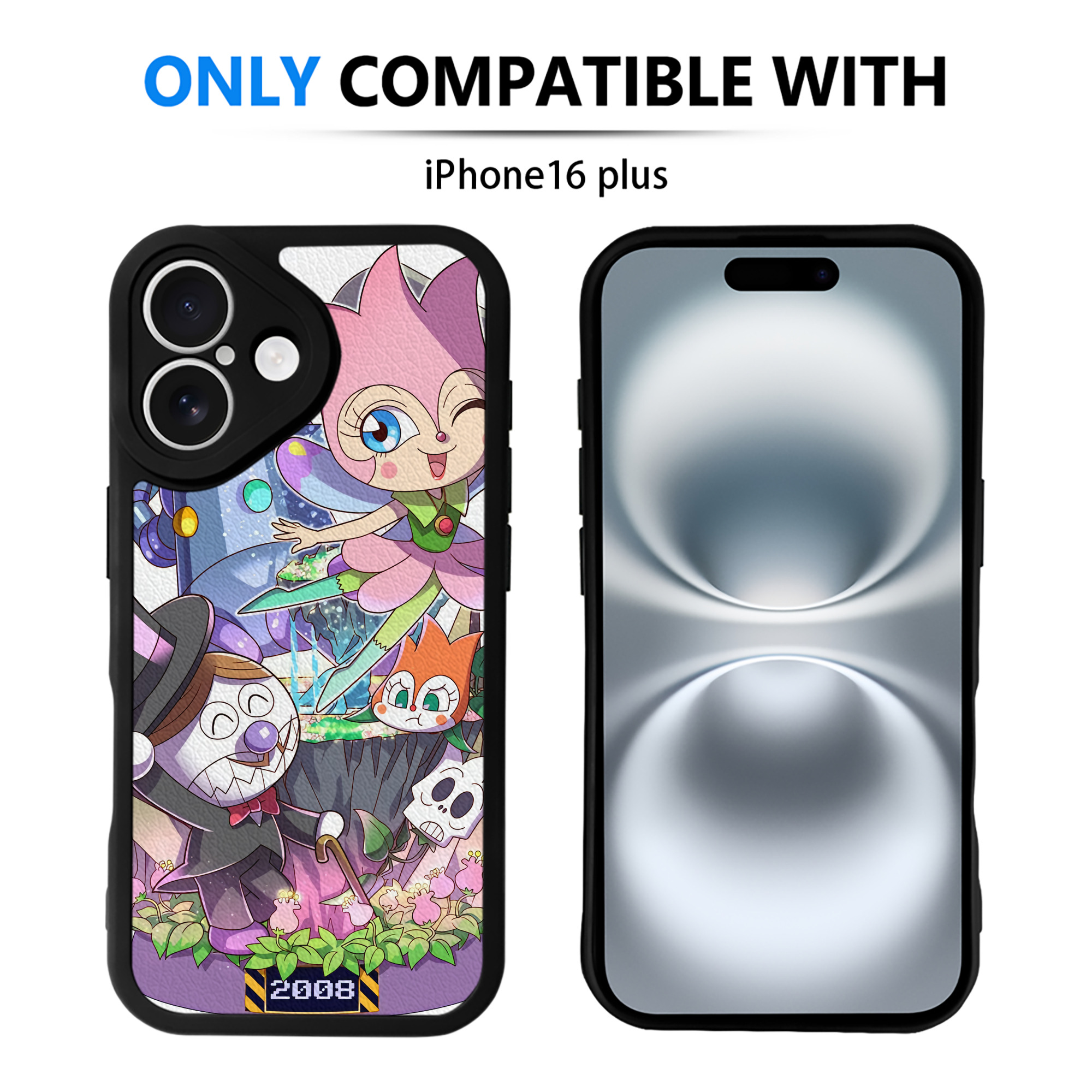 （画像用） アンパンマン Anpanman 【iPhone 16シリーズ対応】シリコンスマホケース（レザー調） 材質：シリコン